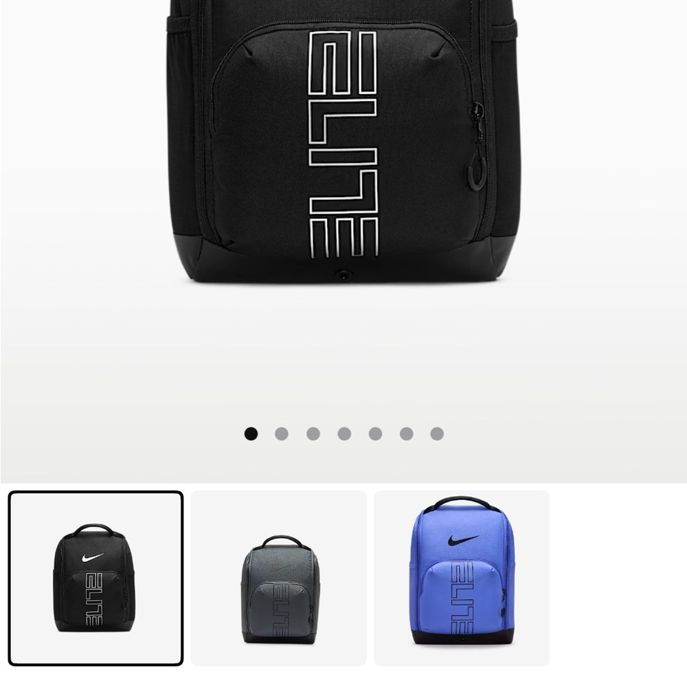 Nike Elite Black and White Shoe Bag - Picture 2 of 5